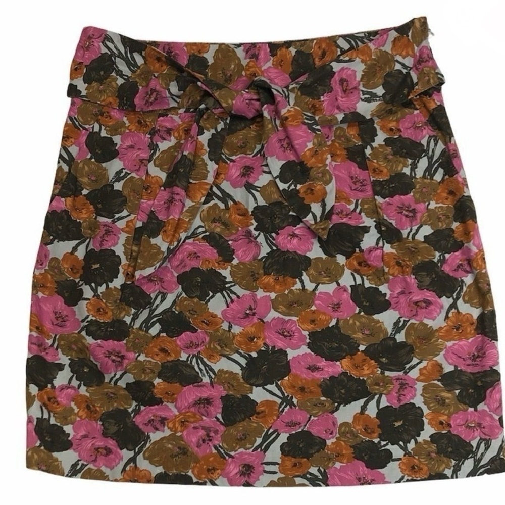 Jack by BB Dakota Floral Pencil Skirt in Pink and Brown